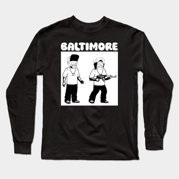 baltimore Long Sleeve T-Shirt by antonimus